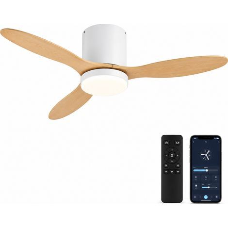 132 cm LED-Deckenventilator – Leiser Gleichstrommotor – 6 Geschwindigkeitsstufen – Dimmbare 3-Farben-Beleuchtung – Inklusive Fernbedienung – Sommer-/Winterbetrieb (1/4)