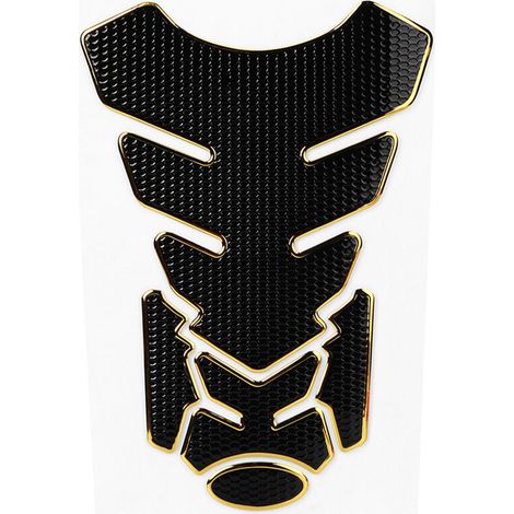 Autocollant 3D pour réservoir de carburant, gaz, huile, protection, décoration adaptée pour Yamaha (noir et or)
