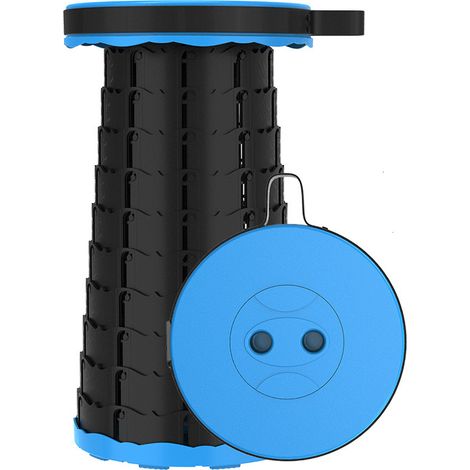 DTEKGAZ - Klapphocker für den Außenbereich, Wandern, Angeln, Grillen, Innenbereich, Reisen, Partys (blau/schwarz)
