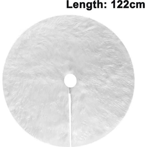 Jupe de sapin de Noël avec doublure en fausse fourrure blanche, tailles 78/90/122 cm, cache-pied festif, double support (1/5)
