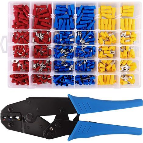 Crimpzange mit 500 elektrischen Klemmen für Autos, Crimp-Anschlüsse (1/5)