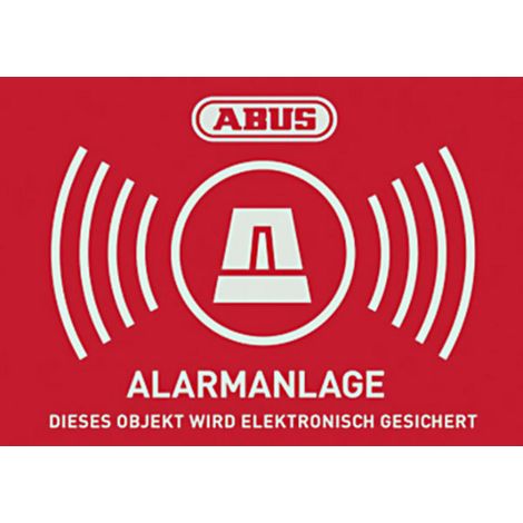 ABUS AU1423 Warnaufkleber Alarmanlage Sprachen Deutsch  (B x H) 74 mm x 52.5 mm