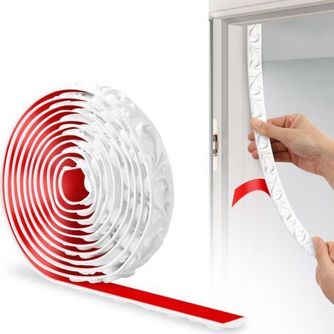 (Argent)300cm×2cm, Bande Décorative en PVC, Bordure de Papier Peint 3D, Frise Murale Adhesive, Convient our les Linteaux, les Plinthes, les Armoires, les Revêtements Muraux (1/5)