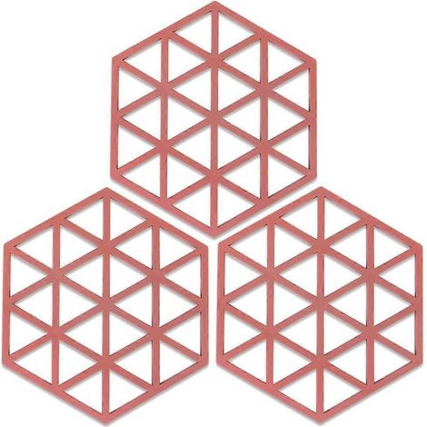 Set aus 3 Silikon-Dreibeinuntersetzern, Topfhaltern, hitzebeständigen Tischsets, ideal für die Arbeitsplatte.