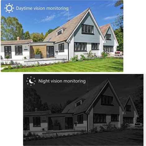 4MP PoE IP Camera Security Monitor Infrared Night Vision 3.6mm Wide Angle Lens Indoor Outdoor Surveillance with Mountable One-Way Audio Microphone (1/5)