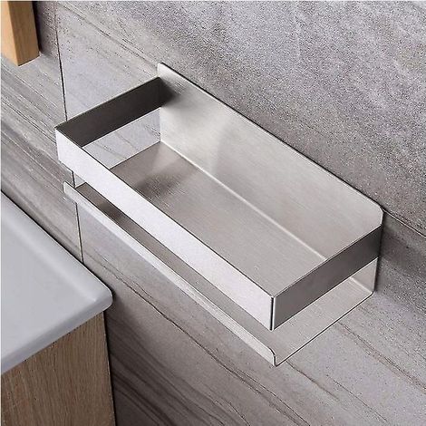 Non è necessario forare. Portafiori da bagno in acciaio inox, cesto portabiancheria, cestino portaoggetti - Sunny (1/5)