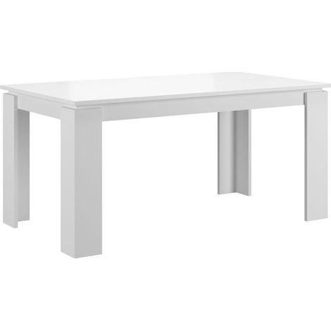 Titan Esstisch 160/200 cm inkl. Zusatzplatten weiß.