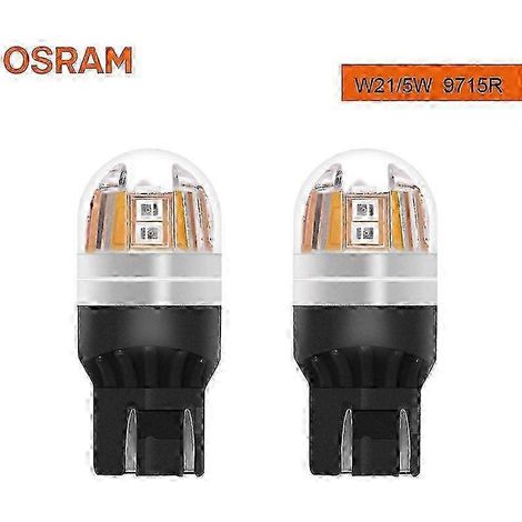 Ampoules LED OSRAM T20 W21W WY21W W21/5W pour clignotants, feux de recul et feux stop de voiture (7440 7443 LEDriving SL). (1/5)