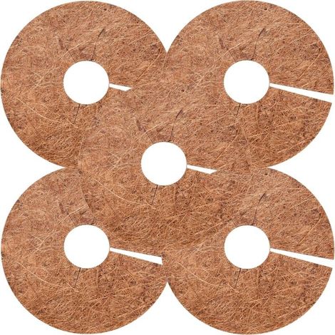 Tapis En Fibre De Coco - Protection Pour Plantes Et Arbres - Diamètre 30 Cm - Lot De 8 (1/5)