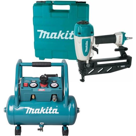 Makita AC001GZ 40V Max Cordless Air Compressor + 16G AF601 Brad Air Pin Nailer (1/5)