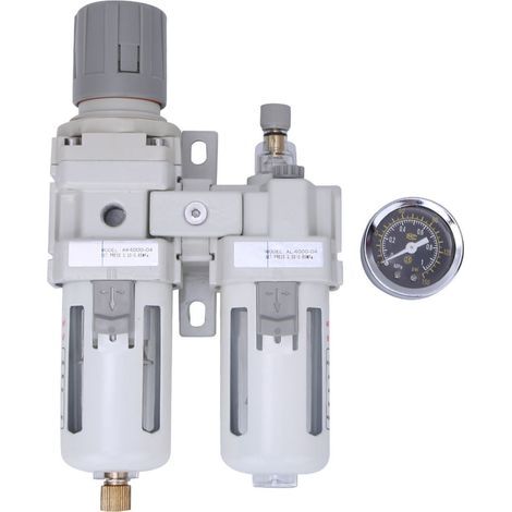 Druckluftfilterregler, Öl- und Wasserabscheider, Manometer AC4010-04 1/2 Zoll BSPT (1/5)