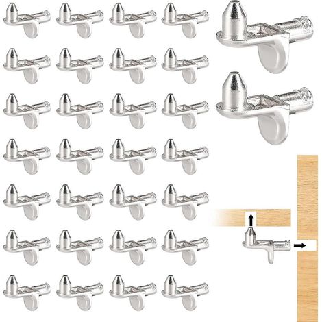 Support d'étagère, lot de 30 équerres, support en L de 5 mm pour armoires, meubles et étagères (1/4)