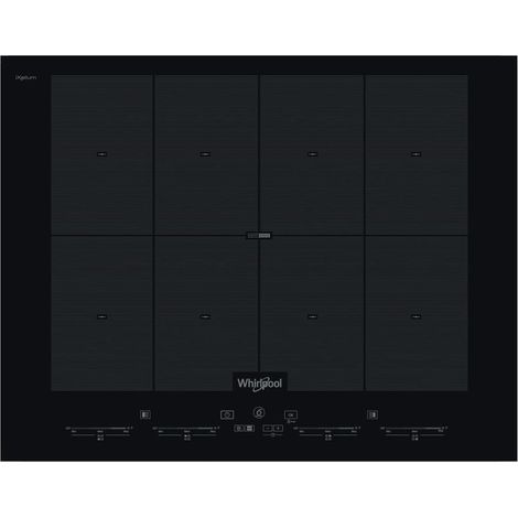 Whirlpool – Table de cuisson à induction encastrable 4 feux – Finition noire élégante – Puissance 7400W – Dimensions 58cm x 51cm - SMO 658 C