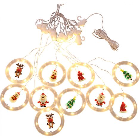 Guirlande Lumineuse LED Étoiles Boules Icônes Décoration Fête Plastique Alimentation USB 5V -KZQ (1/2)