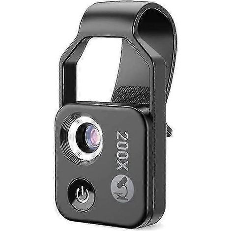 Accessoires pour microscope mobile 200x avec lentille CPL, mini microscope numérique portable avec éclairage LED (1/5)