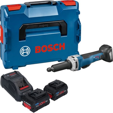Bosch GGS 18V-23 PLC Smerigliatrice diritta professionale a batteria 18 V senza spazzole + 2x batteria ProCore 8,0 Ah + caricabatterie + L-Boxx