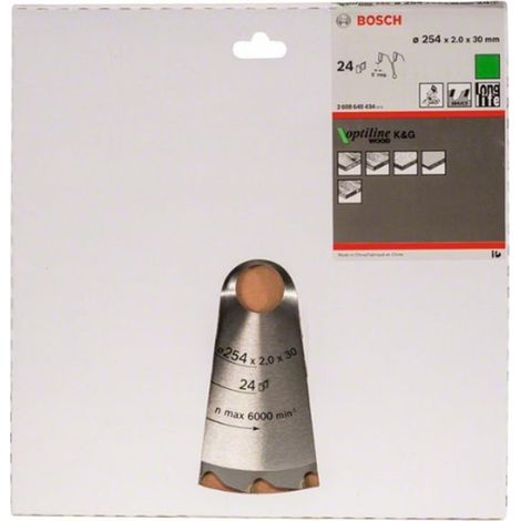 Bosch PRO Wood hoja de sierra circular 254 x 2 x 30 mm - 2608640434