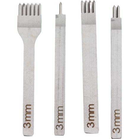 Set aus rautenförmigen Schnürscheren, Lederbearbeitungssets, Stanz- und Prägescheren aus Hochgeschwindigkeitsstahl (HSS) (1/5)
