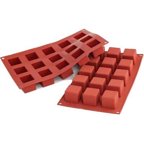 Moule en silicone pour cubes individuels 35x35mm/H=35mm silikomart (1/3)
