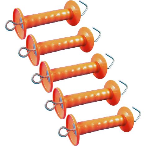 Electra Torgriff CERBERUS aus Edelstahl für Weidezäune, mit Haken - 5 Stück (1/2)