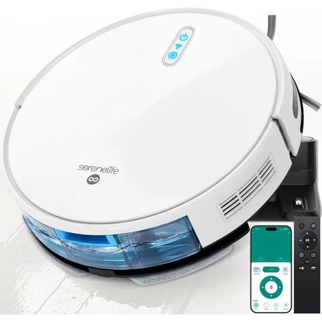 SereneLife Saugroboter Pro, 2000Pa, mit Wischfunktion, Weiß
