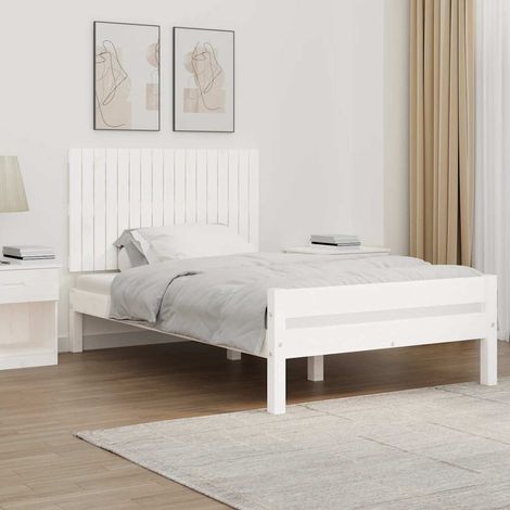 Tête de lit murale - Design industriel - Pour Lit adulte - Blanc 108x3x60 cm Bois massif de pin Chic-753905 (1/5)