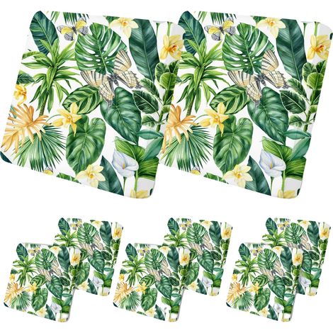 Funda de cojín para sofá de patio, diseño floral, juego de varias fundas, D (1/2)