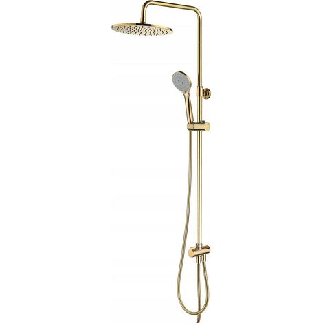 OMNIRES Y - Set de douche avec thermostat, diamètre 25 cm, 5 jets, doré Y1244LUXLGL (1/3)