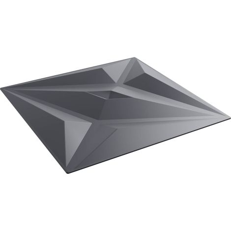 Wall Panels Star 24 pcs Star Grey 50 x 50 cm XPS Foam vidaXL