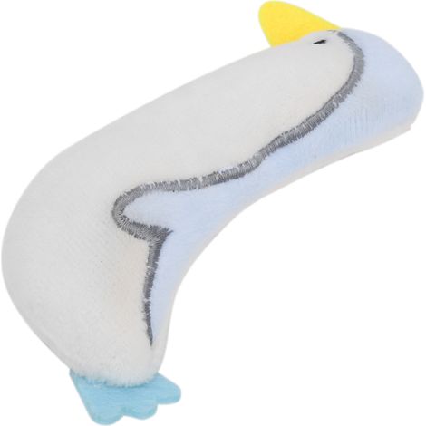 Jouet à mâcher en peluche en forme d'animal pour petit chat, rempli d'herbe à chat, jouet de dentition bleu et blanc, pingouin (1/5)