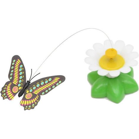jouet D'veil Pour Chat, Auto-rotatif Jouet D'veil Pour Chat, Papillon Volant, Colibri Papillon Autour De Fleurs Fraches Jouets D'veil Pour Chat (1/5)