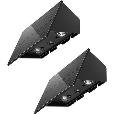 Applique solaire d'extérieur nouvelle génération lumière chaude mAh étanche lumens idéale pour une clôture 1500 IP67 2 pièces 100 blanche (1/5)