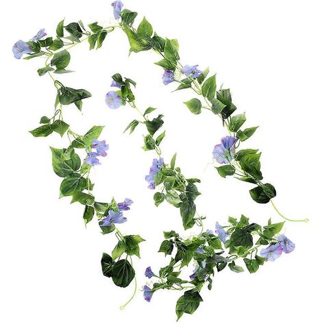 Guirlande de fleurs artificielles décoratives (2 pièces) - Bleue - Faux fleurs artificielles (1/5)