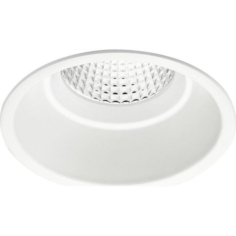 Runde LED-Einbauleuchte COB UGR/feste Umgebung "PRO Professional LED" (10 W 4000 K 939 lm) IP44 Ø8,2 x 7,5 cm, weiße Farbe