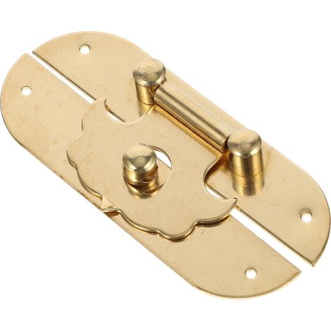 Cierre de cobre brillante para joyero, broche antiguo para cajas de madera, resistente y robusto, adecuado para joyeros vintage, fácil instalación. (1/5)