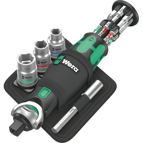 Wera Zyklop Pocket Set Imperial 2 Tournevis porte-embouts 1/4, 3/8