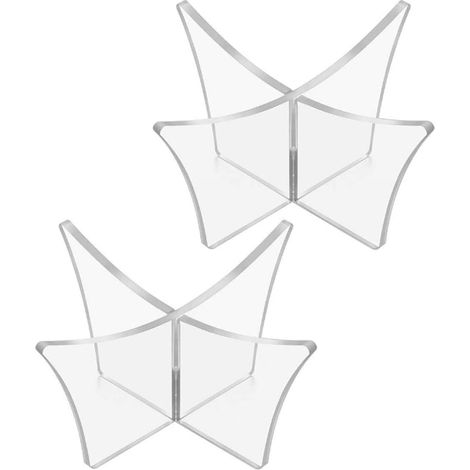2 pièces Support De Balle Support De Présentoir Pied Siège Base Acrylique Support de Ballon Support de Boule pour Basketball Football Volleyball Ballon Rugby Ball (Transparent) (1/5)