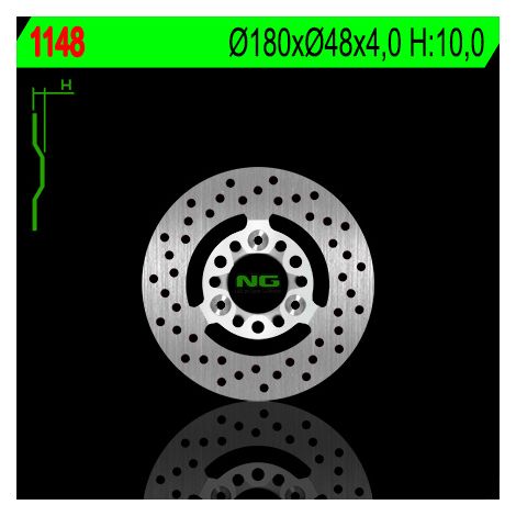 Disco de freno delantero NG Yamaha BWS 50/100, Cygnus, Flame (180x4mm)