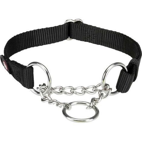 Trixie Premium Choke Cane del Collare della Catena, M-L: 35-50 cm / 20 mm, Nero (1/5)