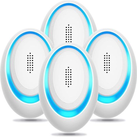 4 Pack Ultrasonic Insect Repellent, Electronic Mouse Trap for Indoor, Mosquito and Spider Repellent Insert, Effective Rodent Repellent (1/5)