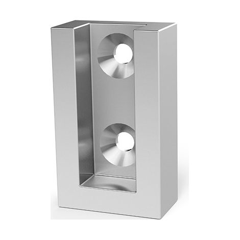 soporte tubo lateral eco 30-12 disponible en acabados plata mate, mocca, blanco, negro y grafito acabado plata (caja 2)