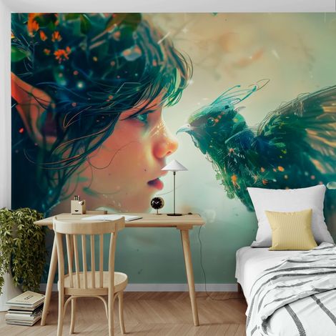 Papier Peint Fée – Rencontre Enchantée - 150 x 250 cm (1/2)