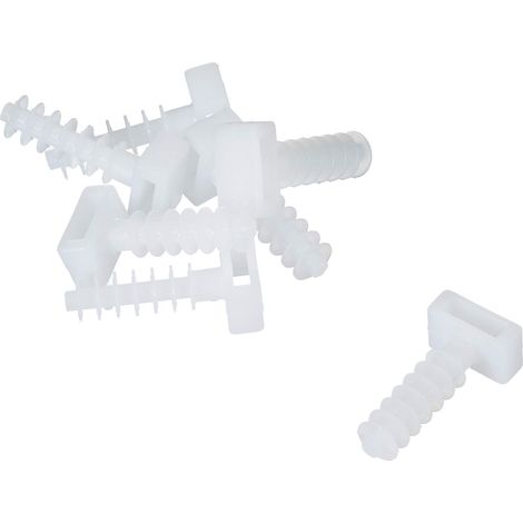 Sysfix 3530601 Tassello flangia TBR, bianco, 6 mm, Set di 100 Pezzi (1/2)