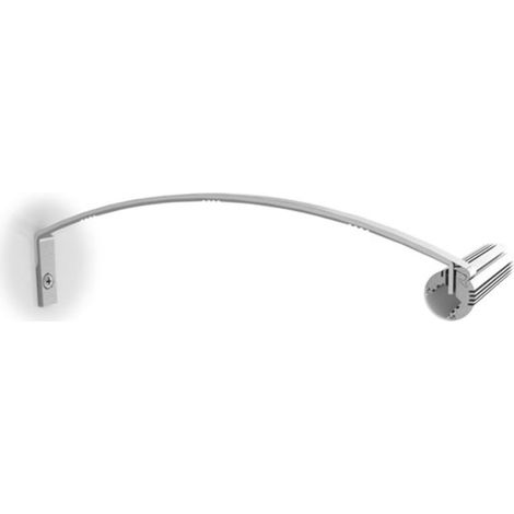 LEDsON SUPPORT DE MONTAGE POUR PROFILÉ POUR RUBAN LED ALU-ROUND - POUR ARMOIRE - ARGENT (1/2)
