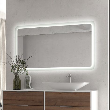 Specchio led 120x80 cm con cornice illuminante modello KA1200 kamalu (1/3)