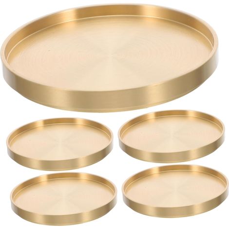 Dessous-Verre à Café en Cuivre 5 Pièces, Soucoupes Pratiques pour Tasse (1/5)