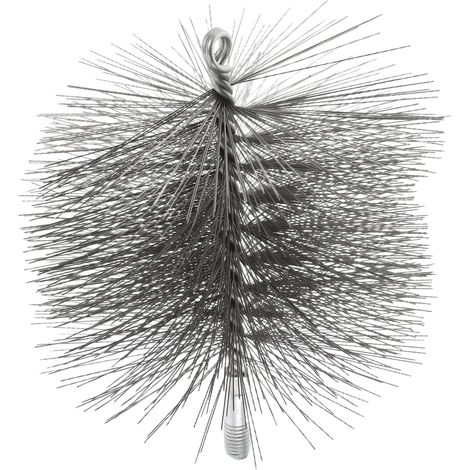 Brosse pour Tuyau de Poêle de Cheminée en Acier Inoxydable Argenté, Solution d'entretien Préventive Polyvalente pour Environnement Intérieur et Lieu de Travail (1/5)