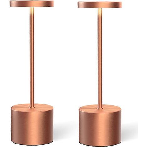Lampe de chevet en forme de T, lampe de table pour chambre, salon, bar, restaurant, métal, chargement USB, veilleuse d'ambiance (1/5)