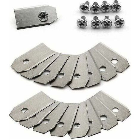 30-Piece Titanium Blade Set for Husqvarna Automower, Gardena, Meec Silver (1/4)