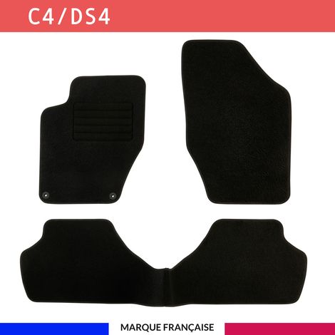 Tapis de voiture - Sur Mesure pour C4 / DS4 (2009 - 2020) - 3 pièces - Tapis de sol antidérapant pour automobile (1/4)